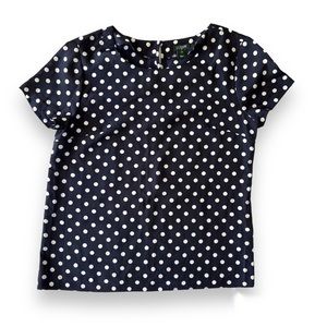 J. Crew Polka Dot Short Sleeve Blouse